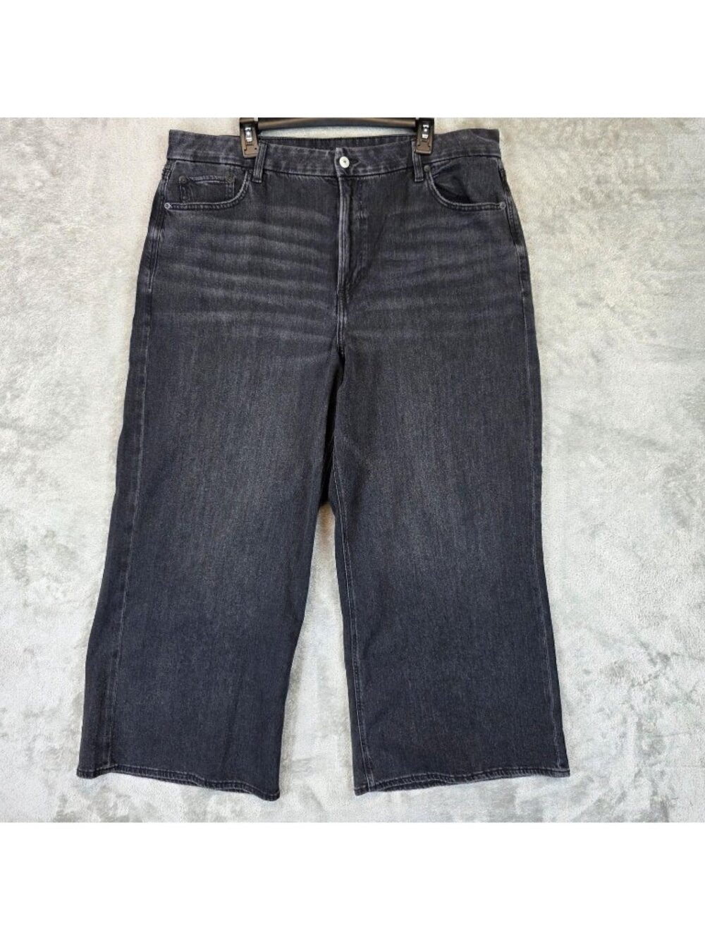 American Eagle Outfitters Curvy Baggy Wide Leg Jeans Womens 20 Short High Rise